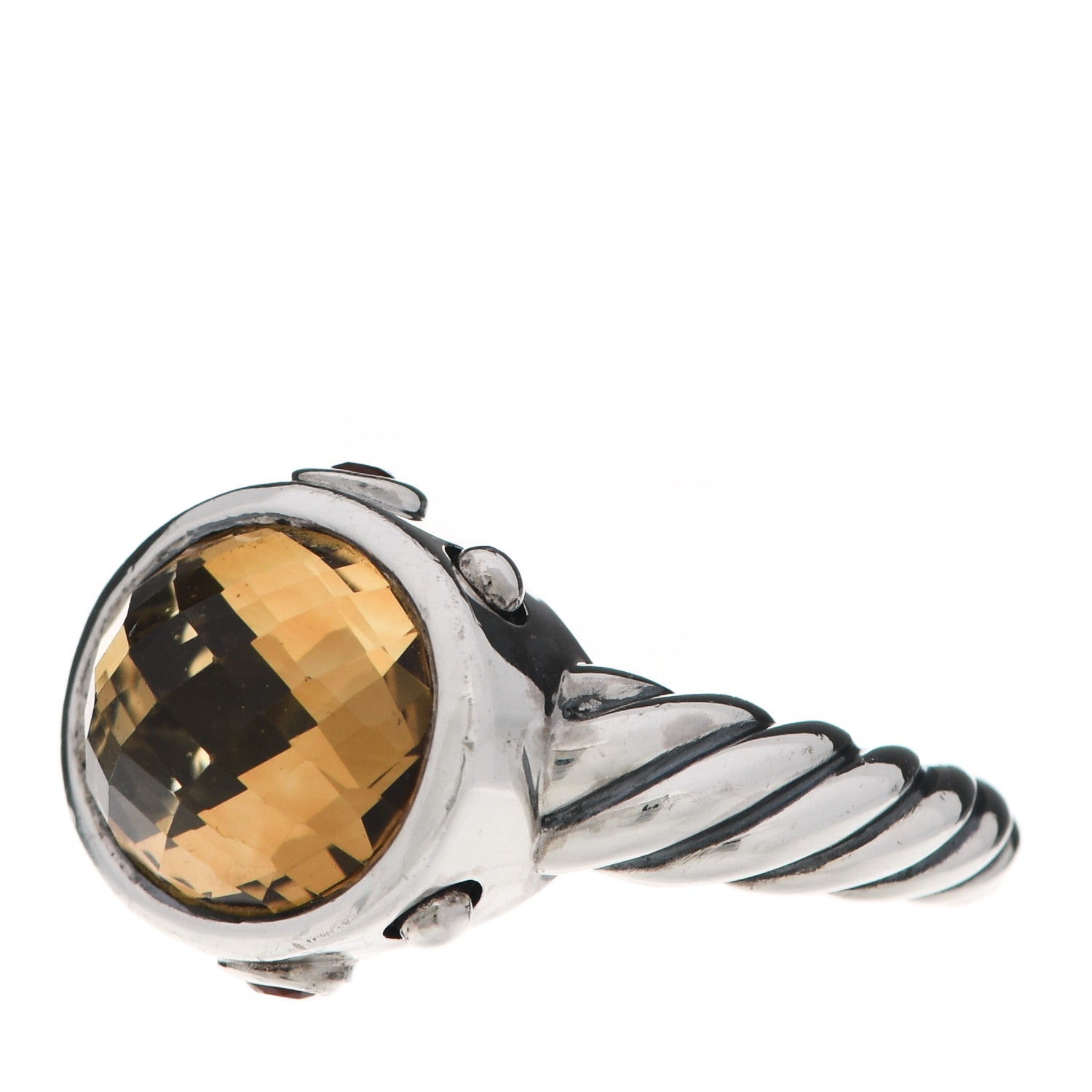 David Yurman Sterling Citrine Carnelian 11mm Renaissance Ring 52 6 3 of 6