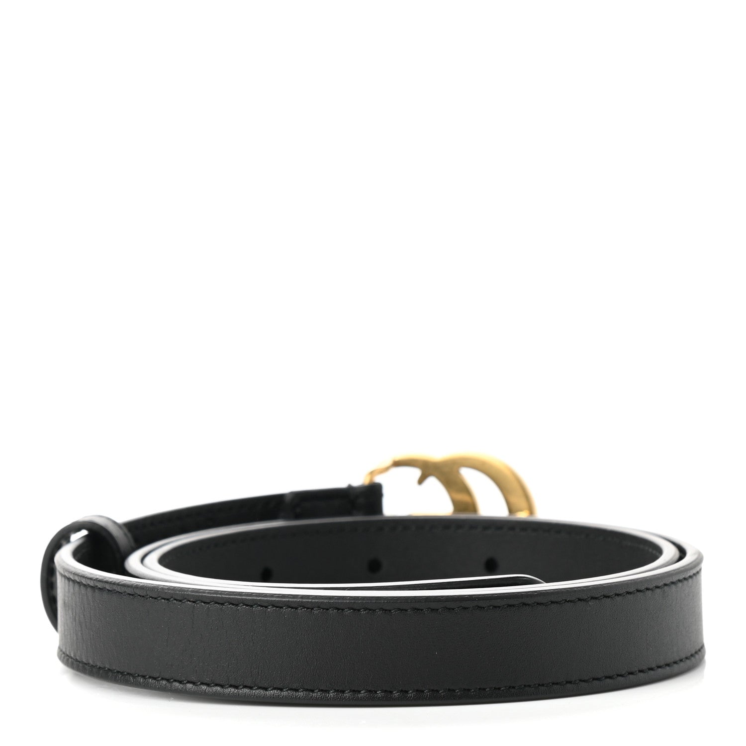 Gucci Calfskin Double G 20mm Belt 75 30 Black 2 of 3