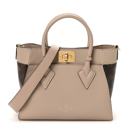 Louis Vuitton Calfskin Monogram On My Side PM Greige 1 of 9