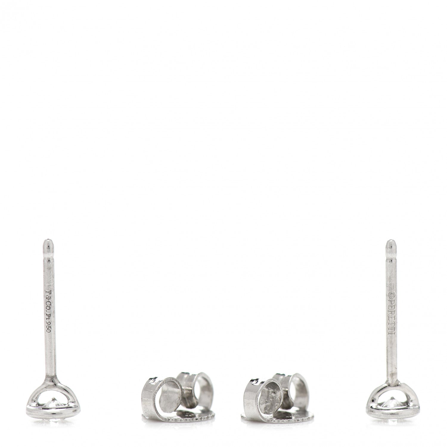 Tiffany Platinum Diamond .16ctw Elsa Peretti Diamonds By The Yard Earrings 3 of 6