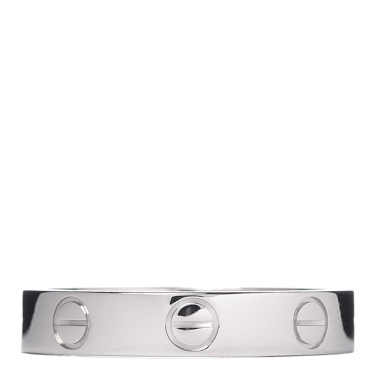Cartier 18K White Gold 3.5mm LOVE Wedding Band Ring 51 5.75 1 of 4