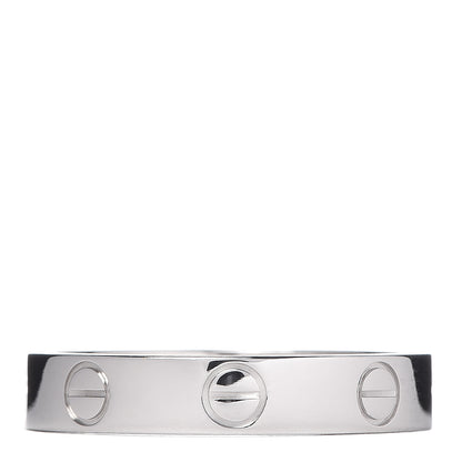 Cartier 18K White Gold 3.5mm LOVE Wedding Band Ring 51 5.75 1 of 4