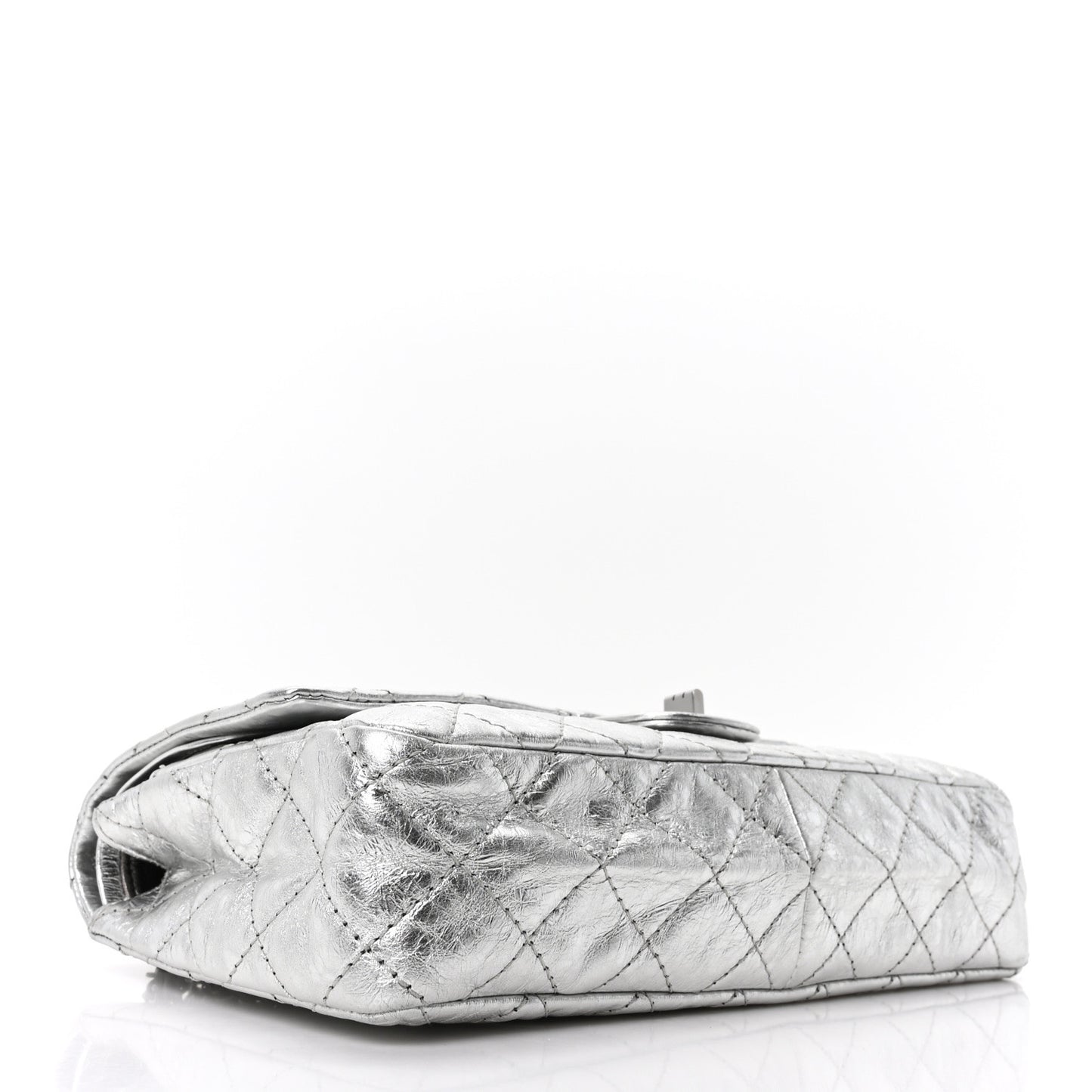 Metallic Aged Calfskin Quilted 2.55 Reissue 226 Flap Silver