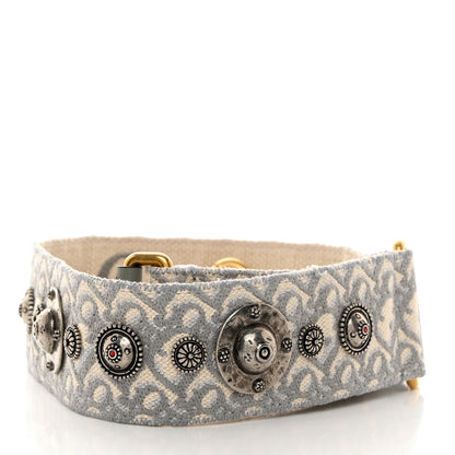 Christian Dior Oblique Studded Shoulder Strap Gris Multicolor 2 of 5