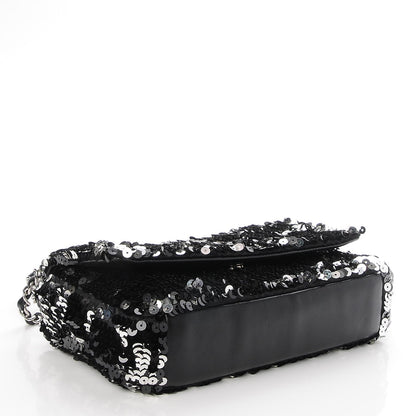 Chanel Sequin Summer Night Flap Black Silver 5 of 8
