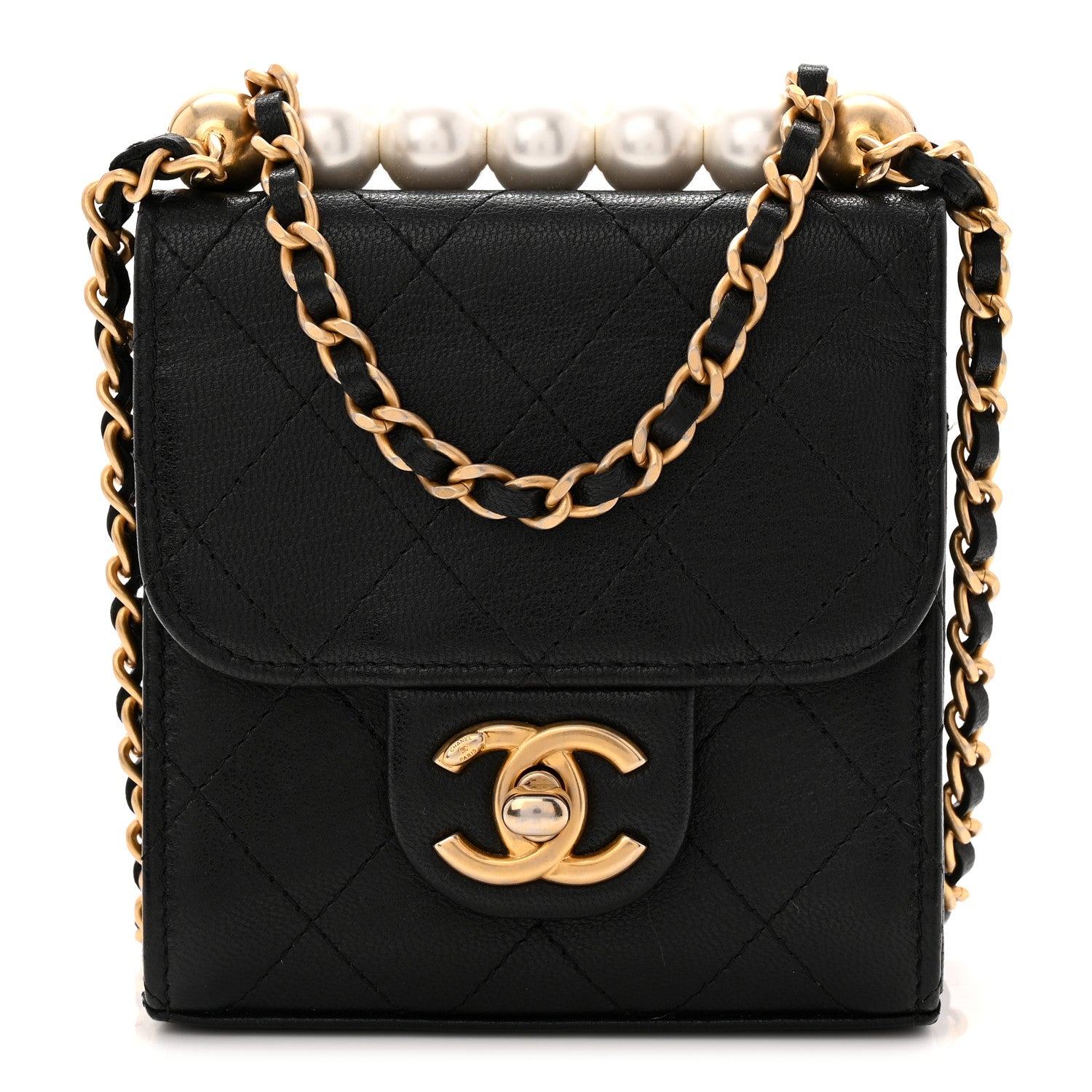 CHANELバック Chanel Lambskin Quilted Chic Pearls Flap Black 1781858 – FASHIONPHILE
