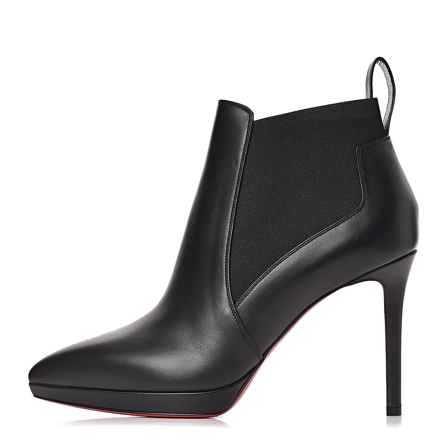 Christian Louboutin Calfskin Crochinetta 100 Ankle Boots 39 Black 1 of 8
