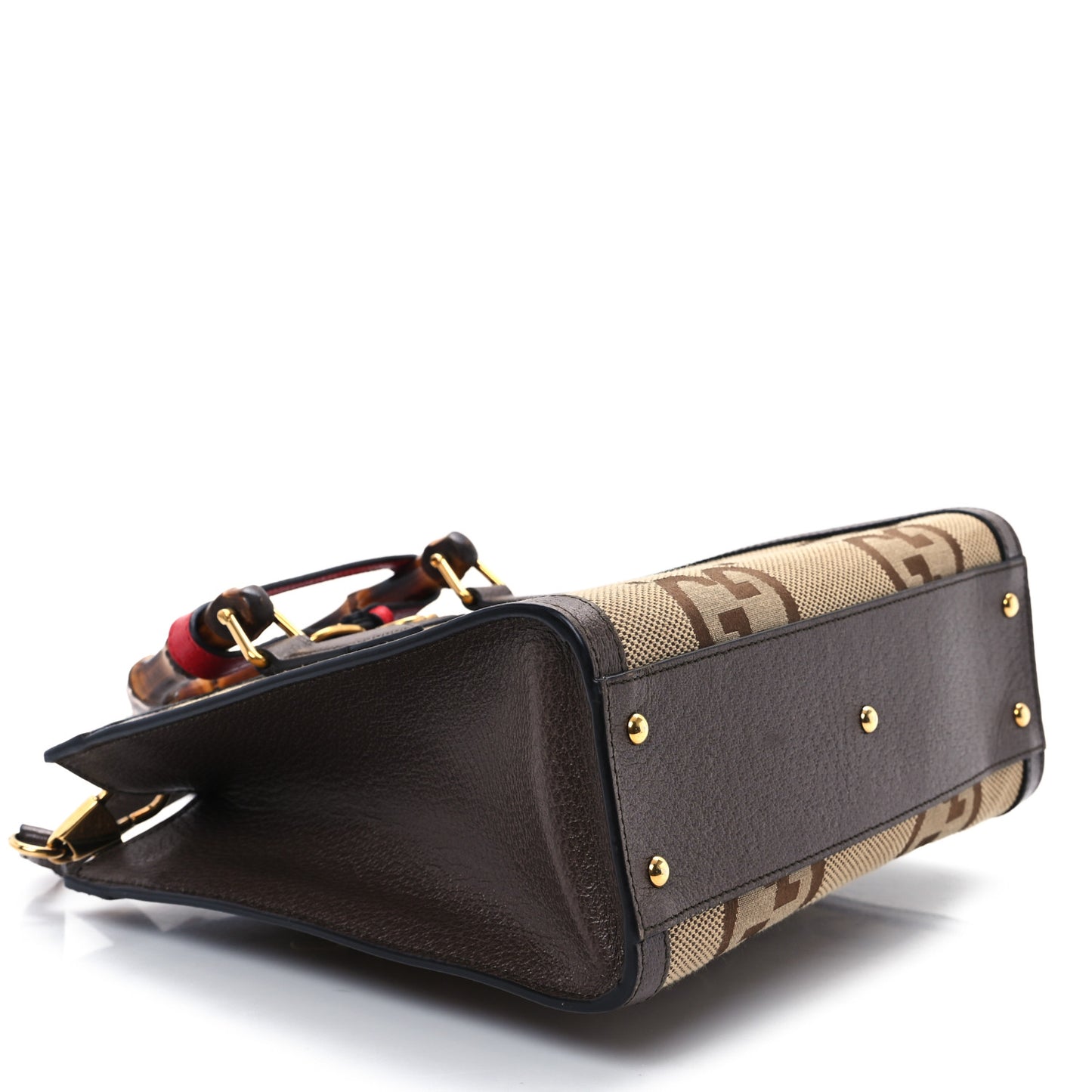 Monogram Jumbo GG Textured Dollar Calfskin Small Diana Tote Bag Camel Ebony New Acero Pomegranate Red