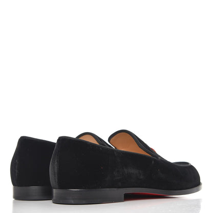 Christian Louboutin Velvet Perou Corazon Flats 39.5 Black 4 of 7