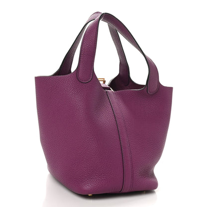 Hermes Taurillon Clemence Picotin Lock 18 PM Anemone 3 of 11