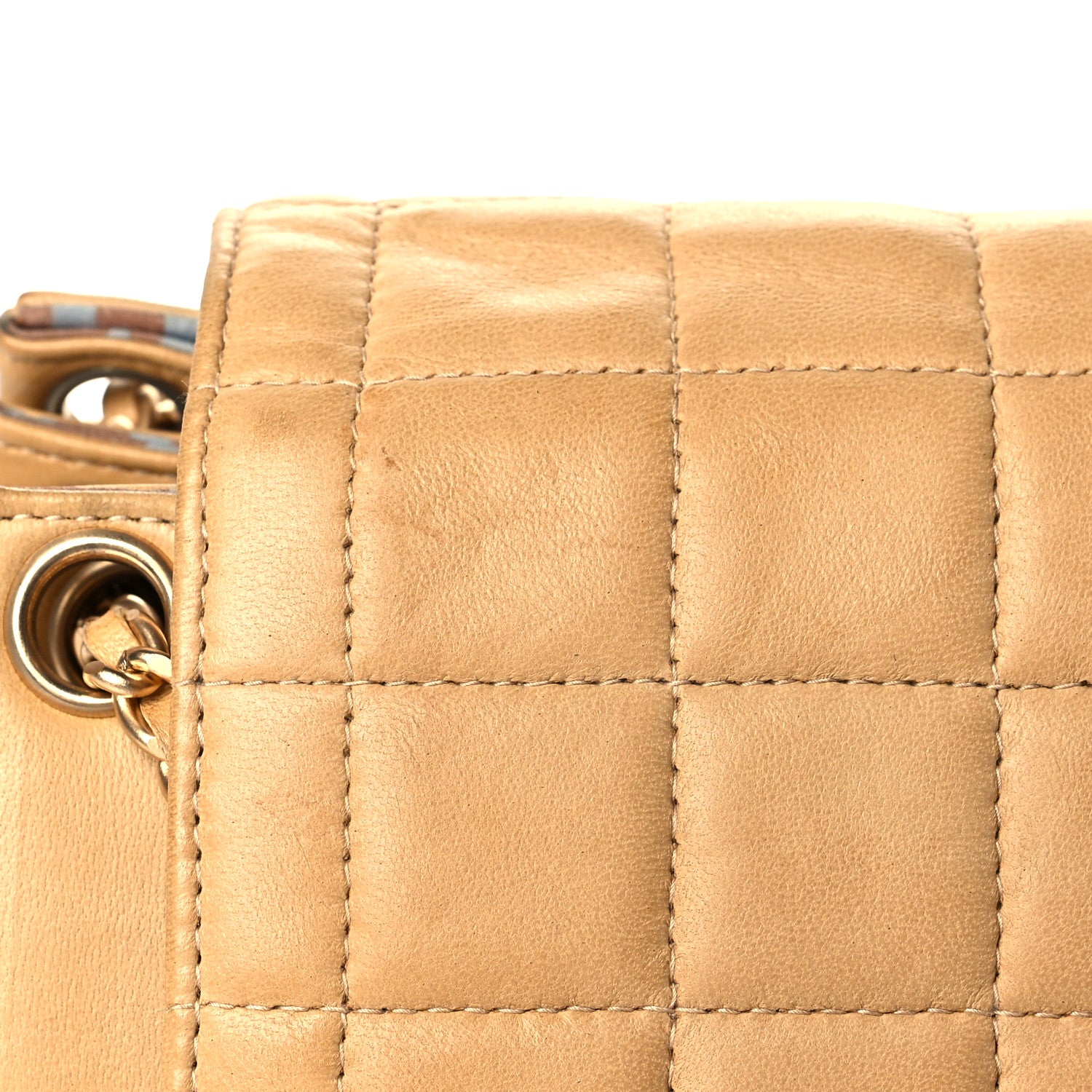 Chanel Lambskin Chocolate Bar Accordion Flap Beige 14 of 14