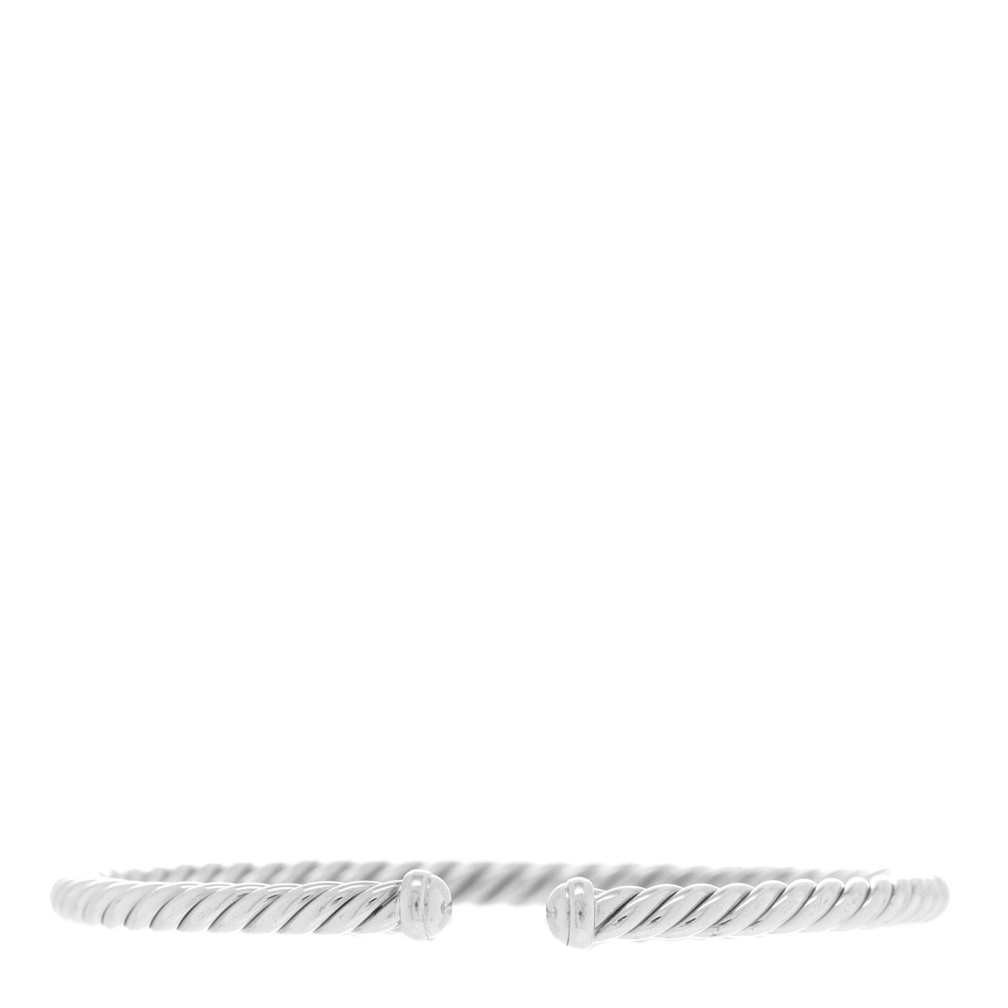 18K White Gold 4mm Cablespira Bracelet