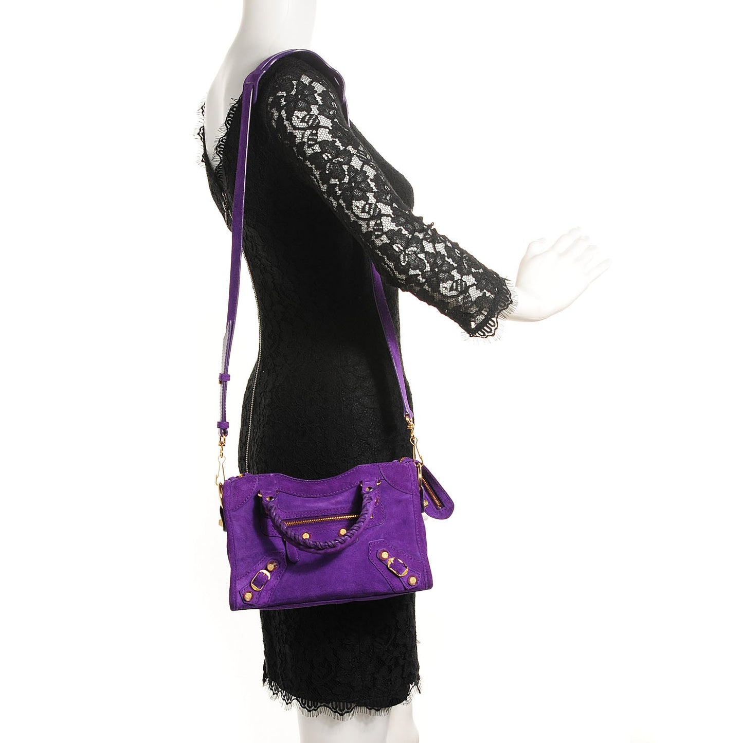 Baby Daim Suede Giant 12 Gold Hardware Mini City Ultraviolet