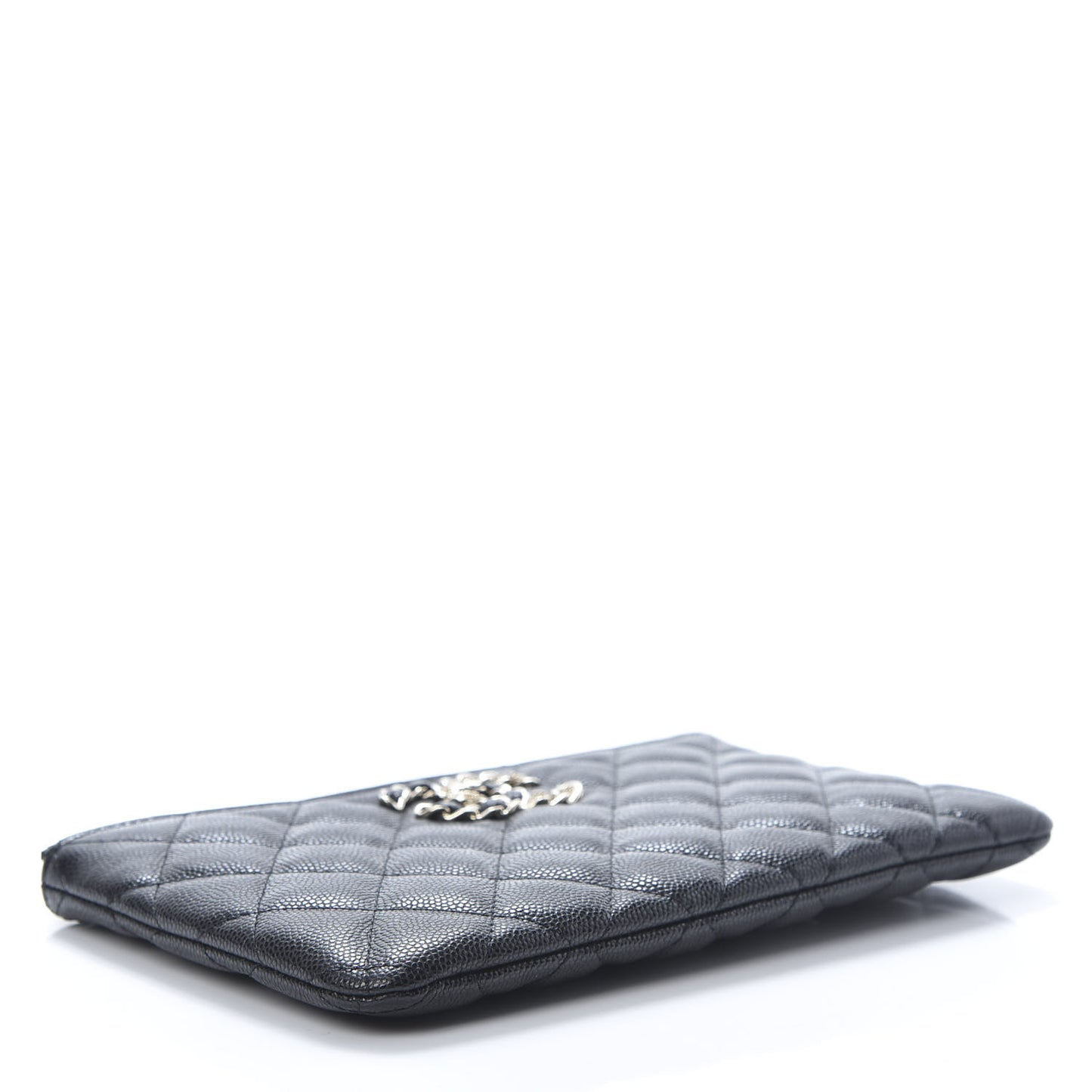 Caviar Quilted French New Wave Small CC Pouch Black