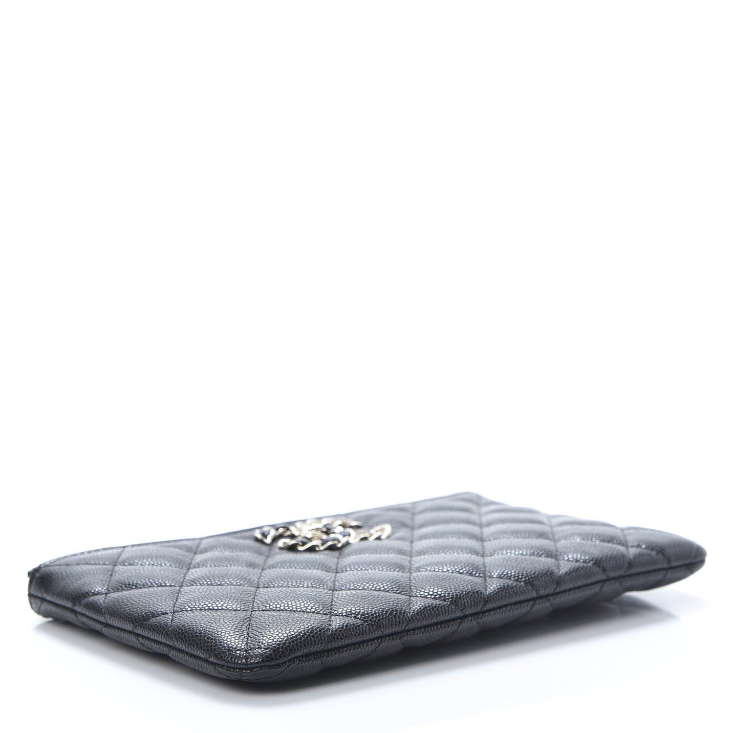 Chanel Caviar Quilted French New Wave Small CC Pouch Black 4 of 8