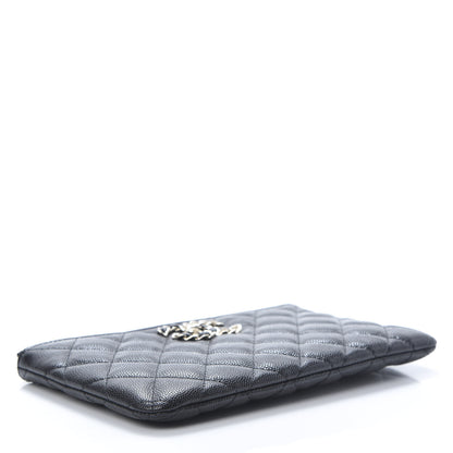Chanel Caviar Quilted French New Wave Small CC Pouch Black 4 of 8