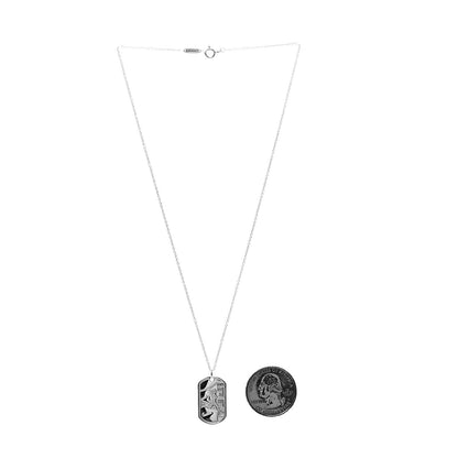 Tiffany Sterling Silver Dog Tag Pendant Necklace 3 of 6