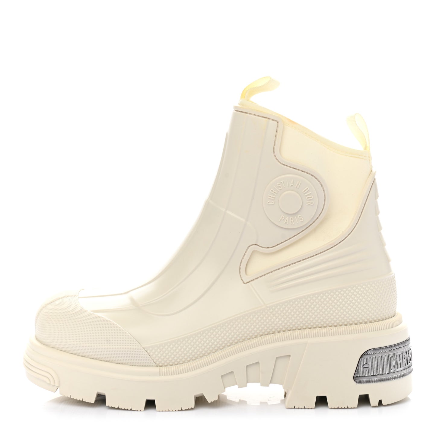 Neoprene Rubber Dior Genesis 30mm Ankle Boots 36 Off White