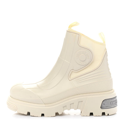 Christian Dior Neoprene Rubber Dior Genesis 30mm Ankle Boots 36 Off White 1 of 12