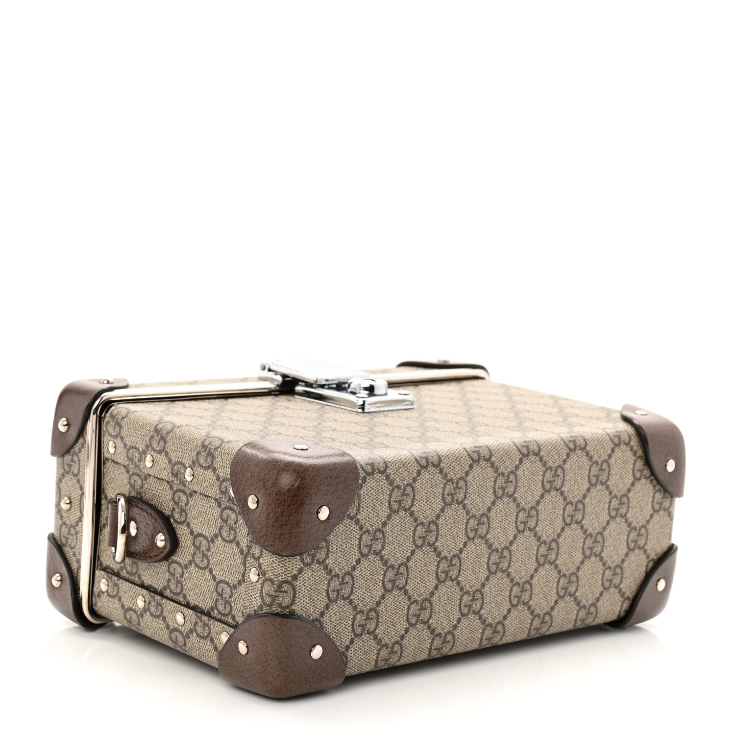 Gucci GG Supreme Monogram Globe-Trotter Beauty Case Brown 4 of 10