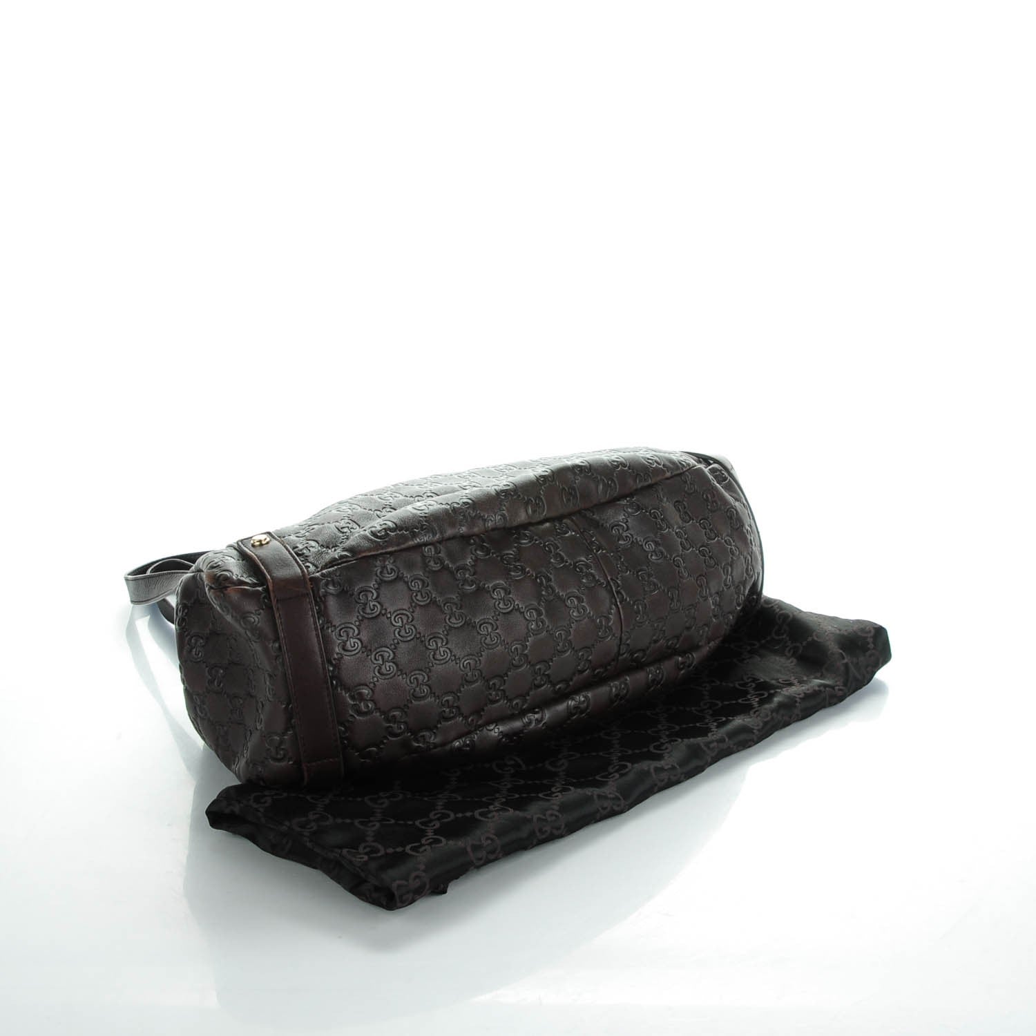 Gucci Guccissima Medium Abbey Shoulder Bag Chocolate 4 of 7