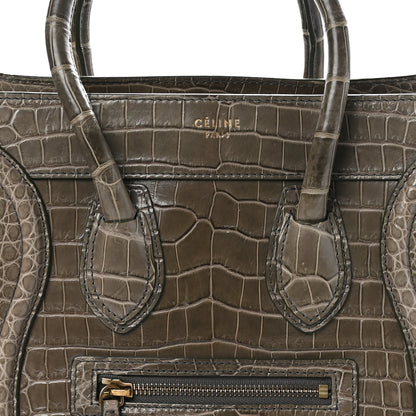 Celine Crocodile Micro Luggage Souris 7 of 9