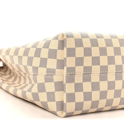 Louis Vuitton Damier Azur Graceful MM Rose Ballerine 8 of 9
