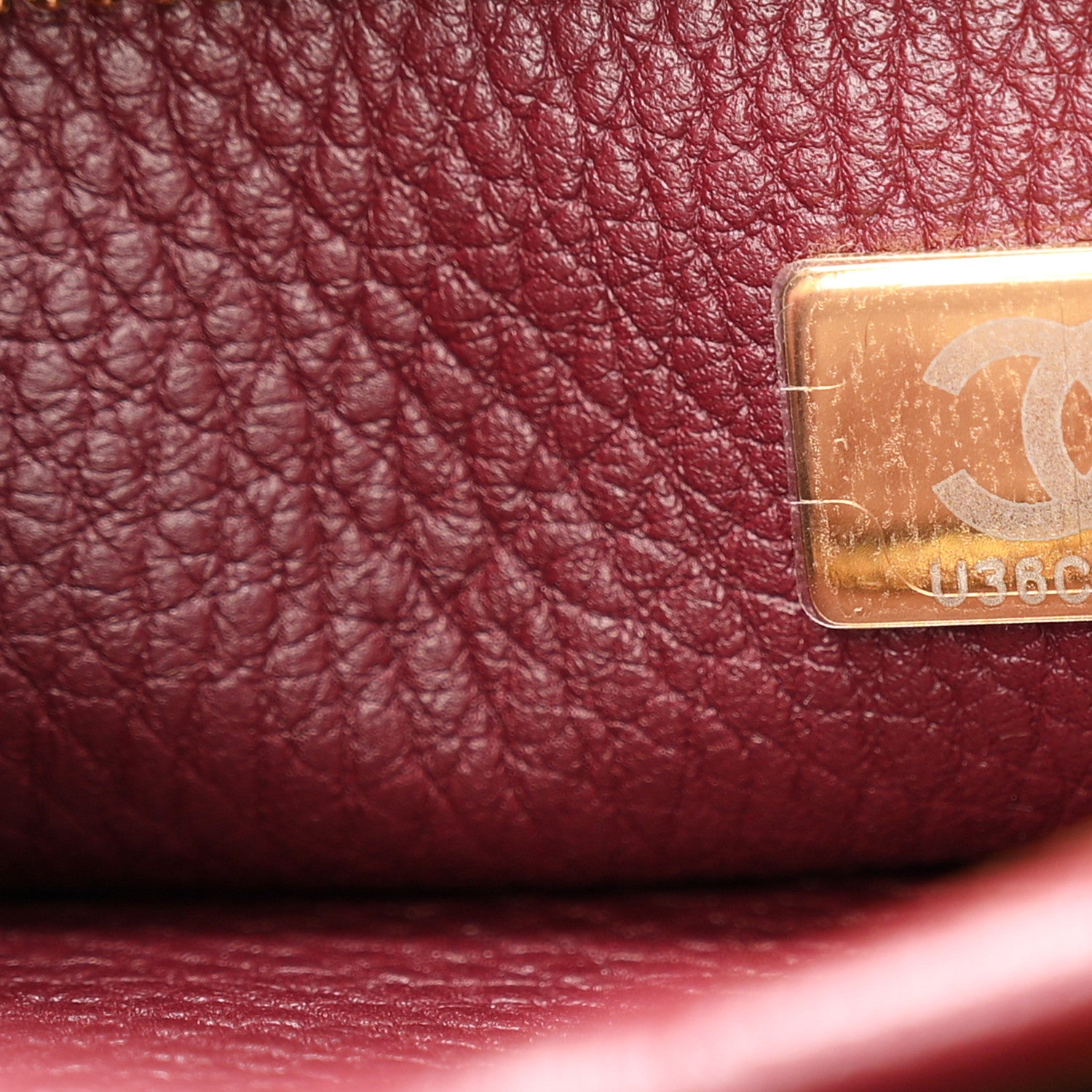 Chanel Grained Calfskin Stitched Urban Essentials Small Shopping Bag Burgundy 7 of 10