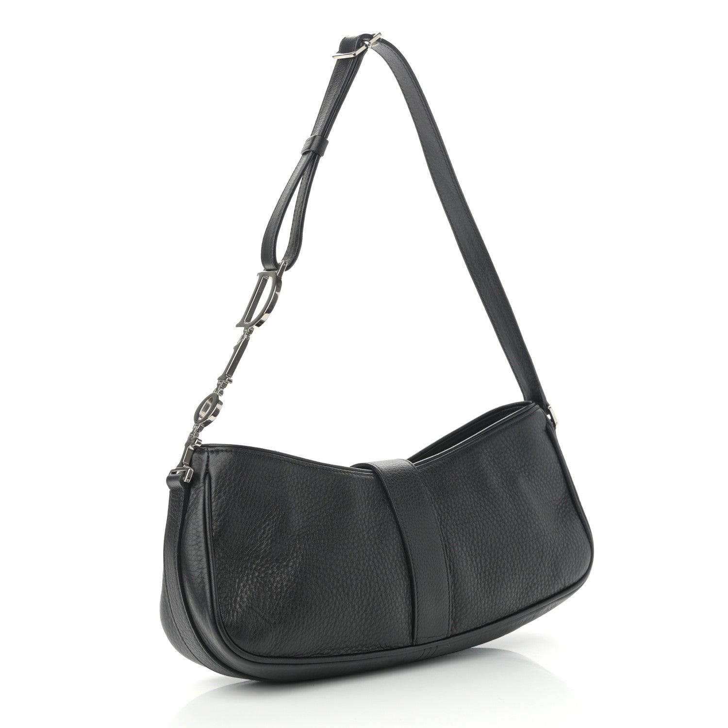 Christian Dior Calfskin Shoulder Bag Black 2 of 9