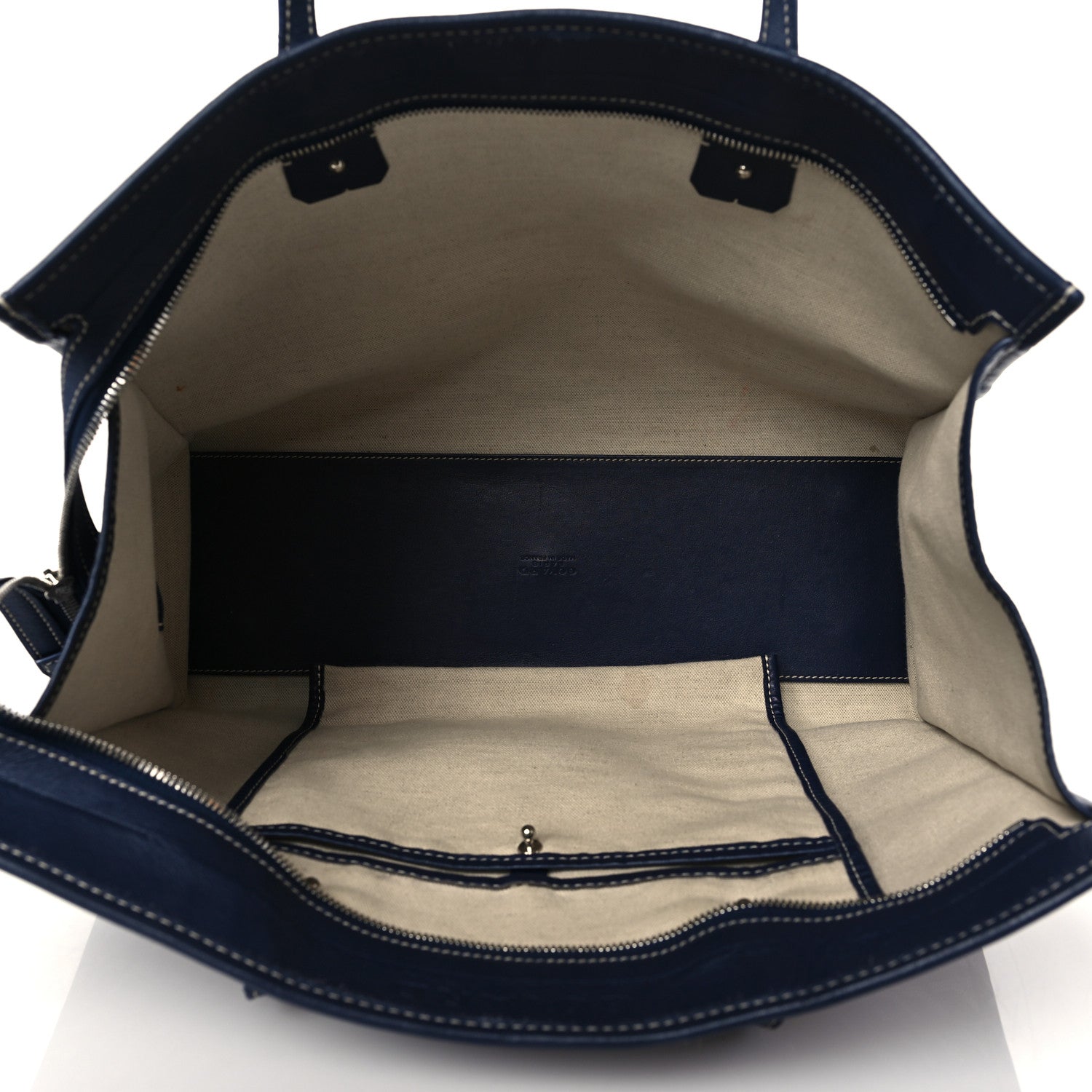 Goyard Goyardine Marquises Tote Navy 9 of 17
