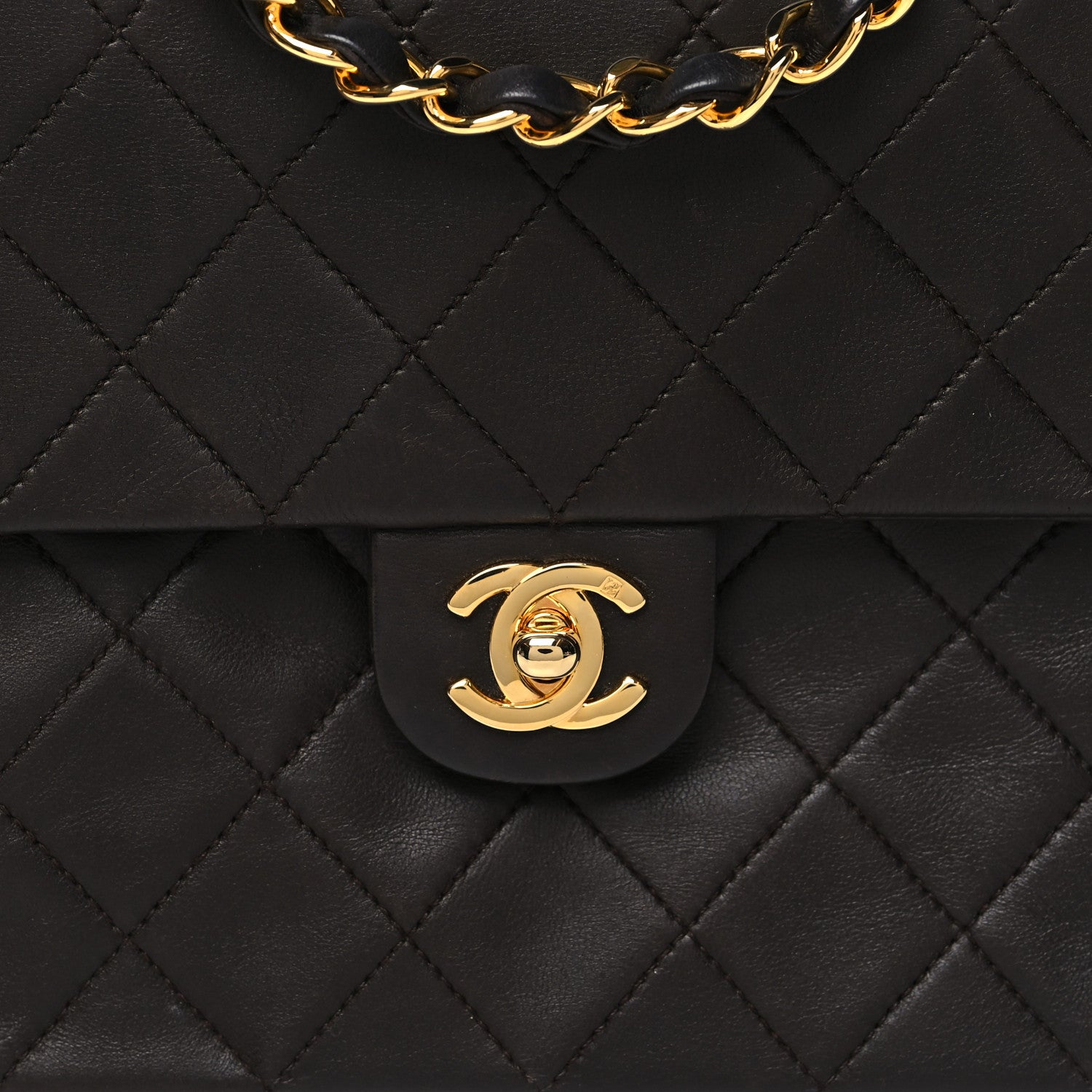 Chanel Lambskin Quilted Small Single Flap Brown 8 of 13