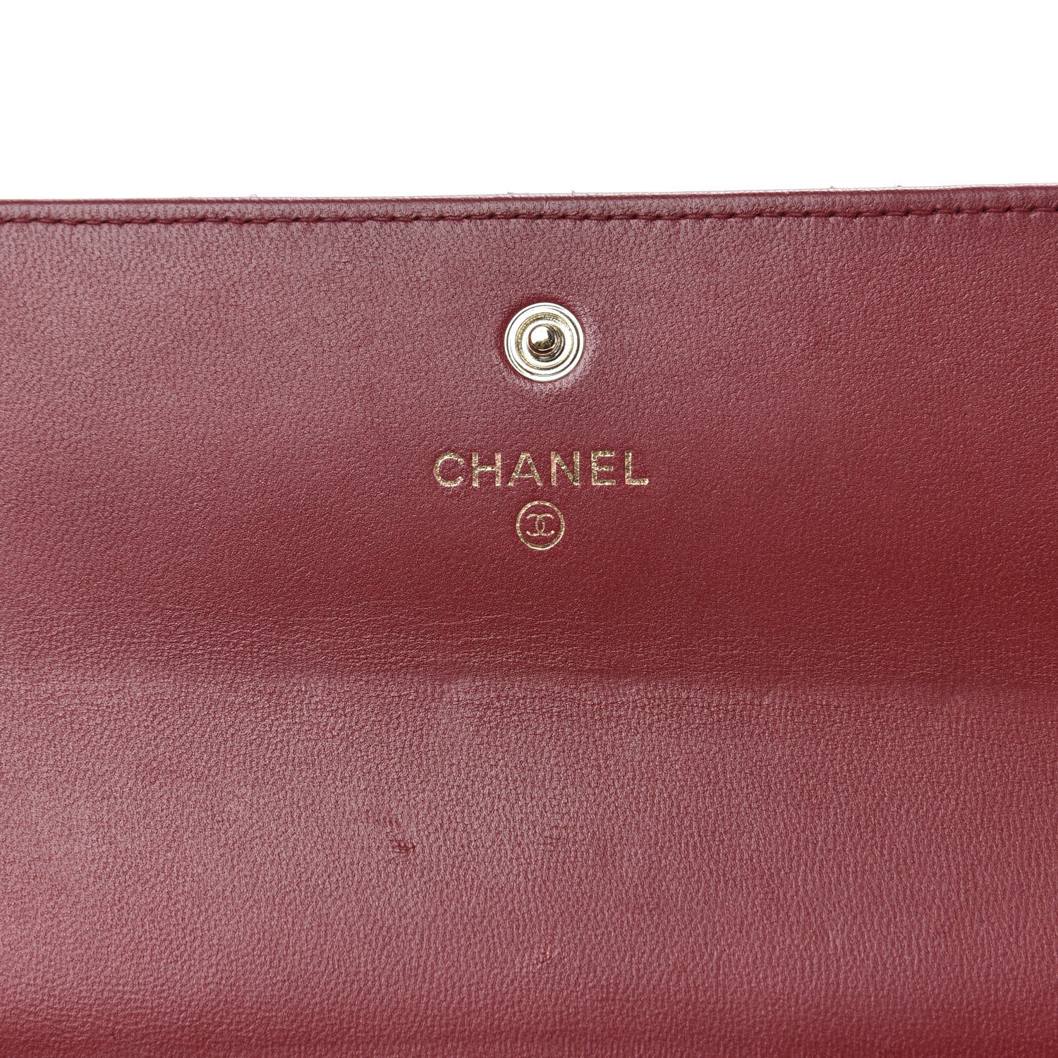 Chanel Lambskin Quilted Trendy CC Large Gusset Flap Wallet Dark Red 6 of 11
