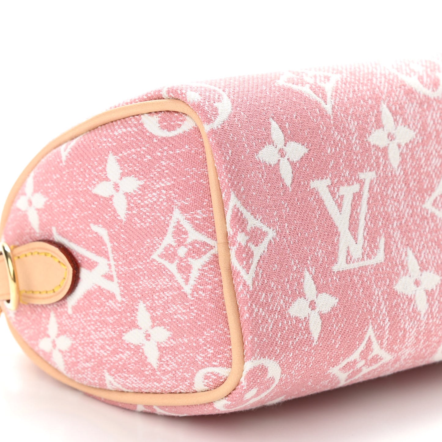 Monogram Jacquard Denim Nano Speedy Bandouliere Pink