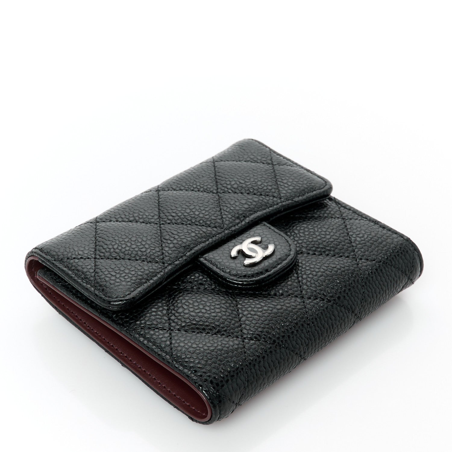 Chanel Caviar Quilted Compact Flap Wallet Black 4 of 11