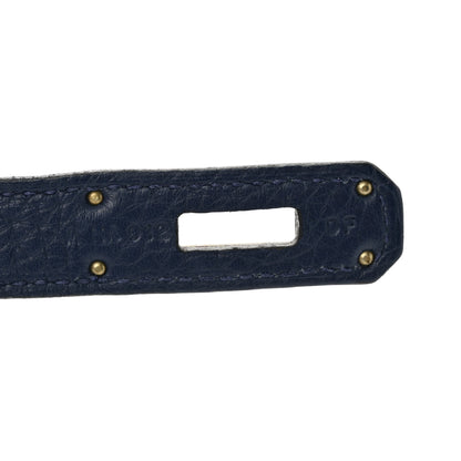 Hermes Taurillon Clemence Birkin 30 Bleu Saphir 7 of 10