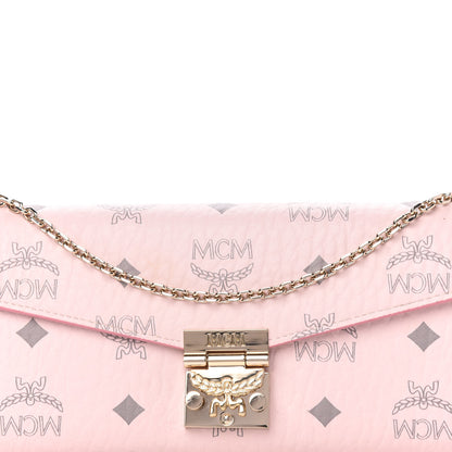 MCM Visetos Large Patricia Wallet On Chain Soft Pink 9 of 9