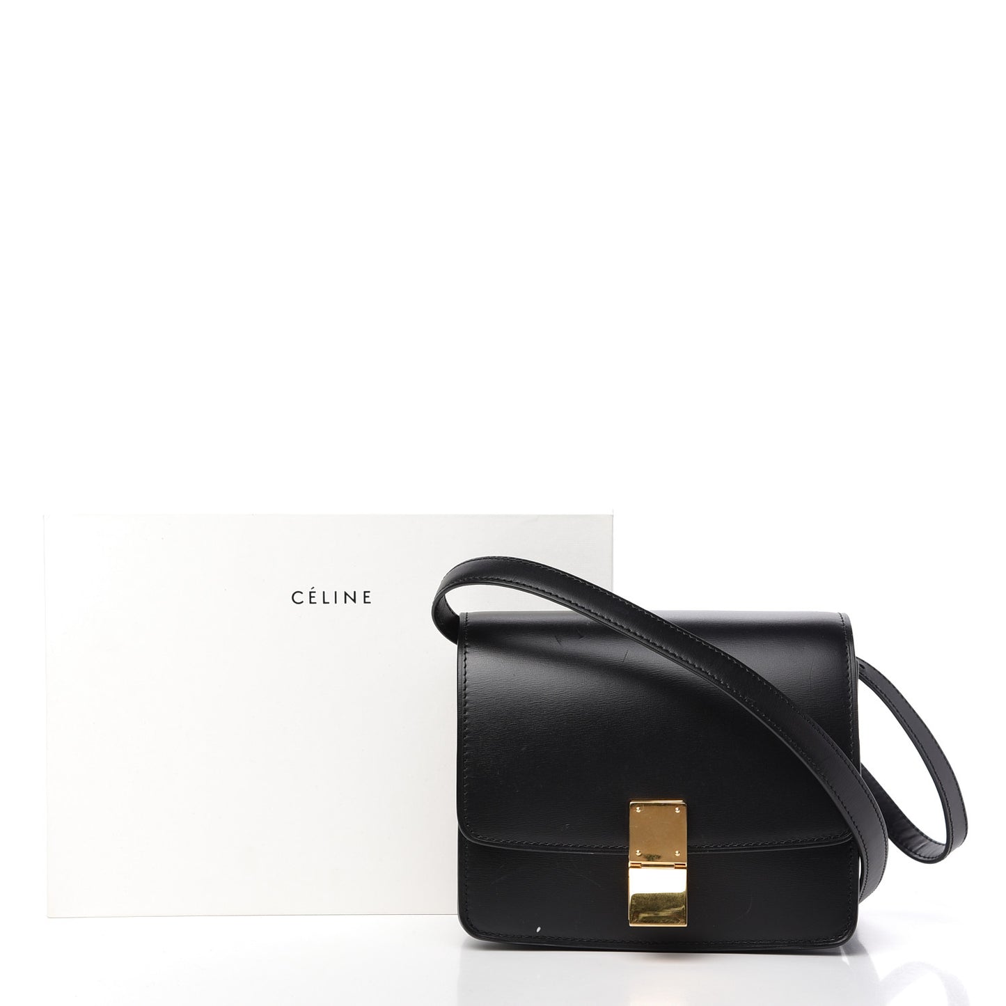 Box Calfskin Small Classic Box Flap Bag Black