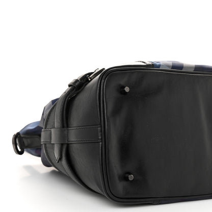 Burberry Nylon Check Medium Lowry Navy 9 of 13