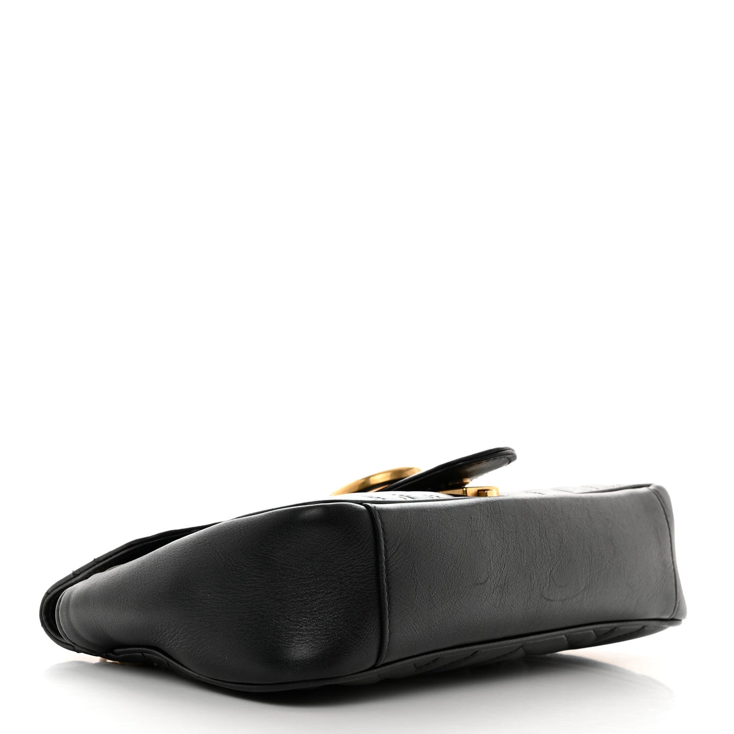 Calfskin Matelasse Small GG Marmont Shoulder Bag Black
