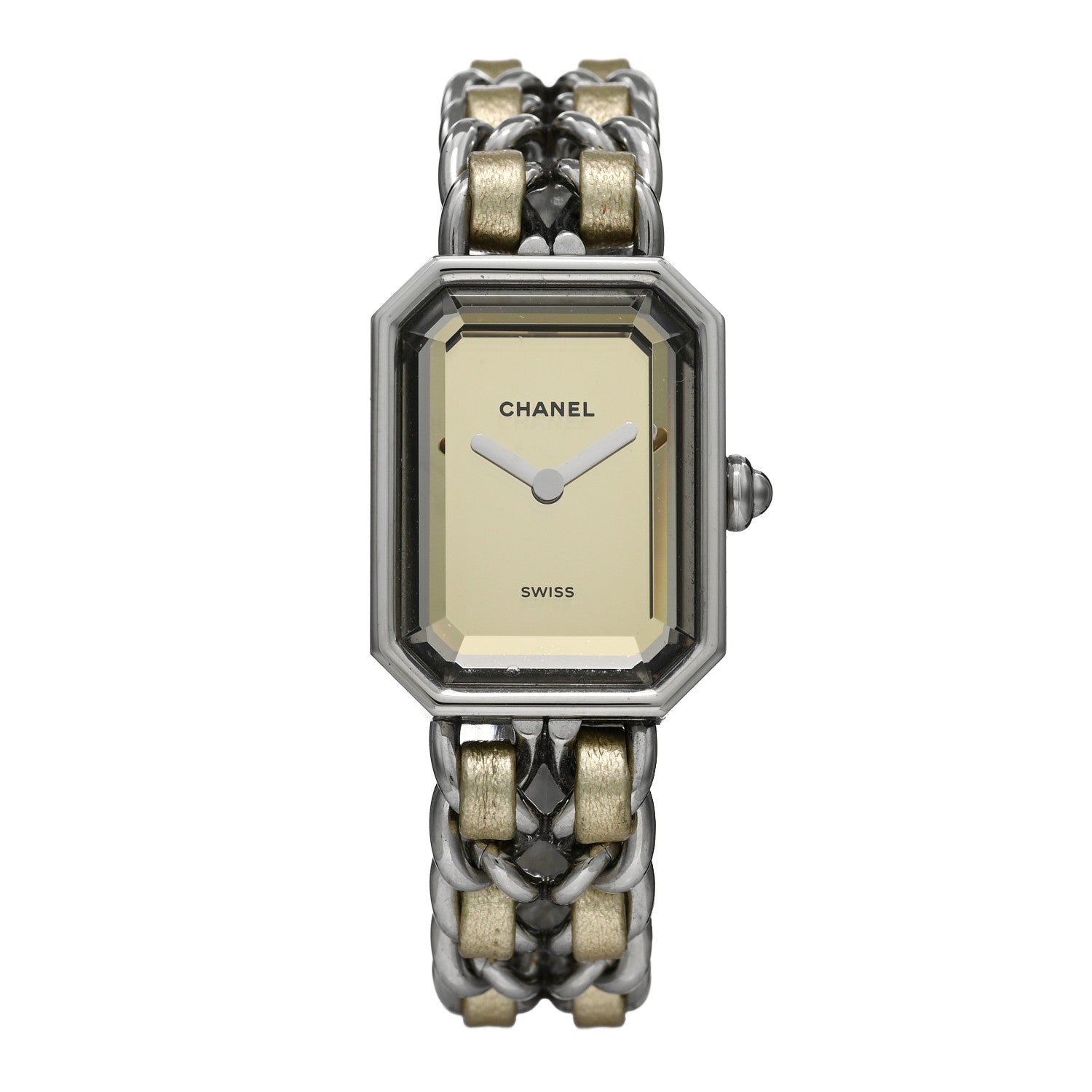 Chanel Stainless Steel Lambskin 20mm Premiere Rock Quartz Watch Gold 1 of 5