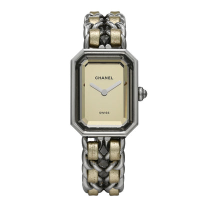 Chanel Stainless Steel Lambskin 20mm Premiere Rock Quartz Watch Gold 1 of 5