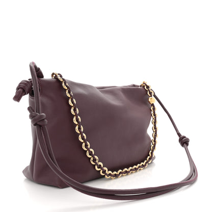 Loewe Mellow Nappa Medium Donut Chain Flamenco Knot Clutch Dark Burgundy 3 of 11