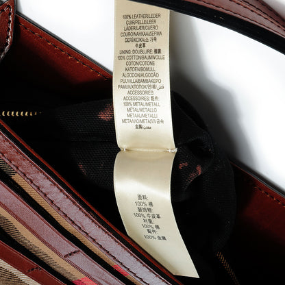 Burberry House Check Bridle Calfskin Small Dutton Hobo Dark Tan 10 of 11