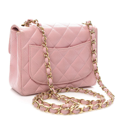 Chanel Caviar Quilted Mini Square Flap Pink 3 of 10