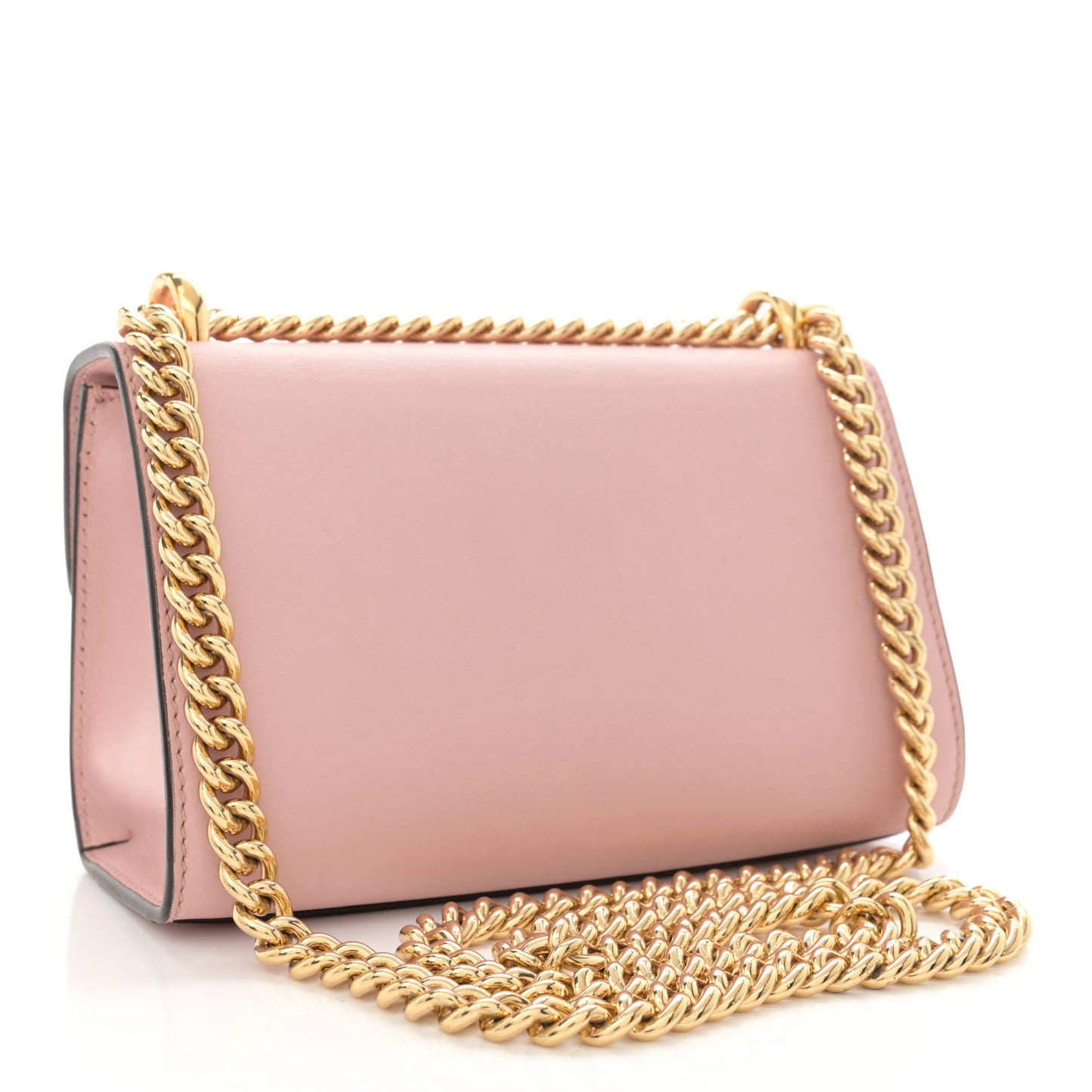 Calfskin Crystal Star Embroidered Small Padlock Shoulder Bag Perfect Pink Multicolor