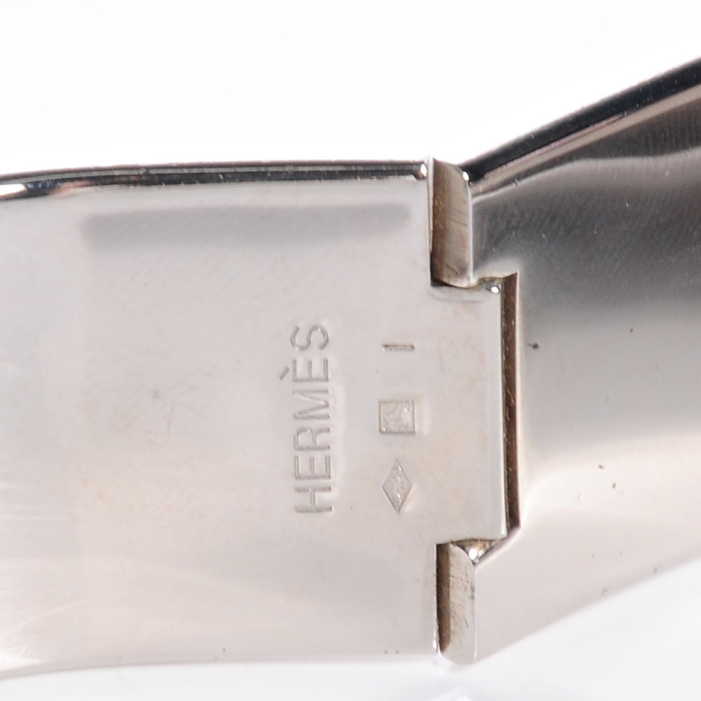 Enamel Wide Clic Clac H Bracelet GM White