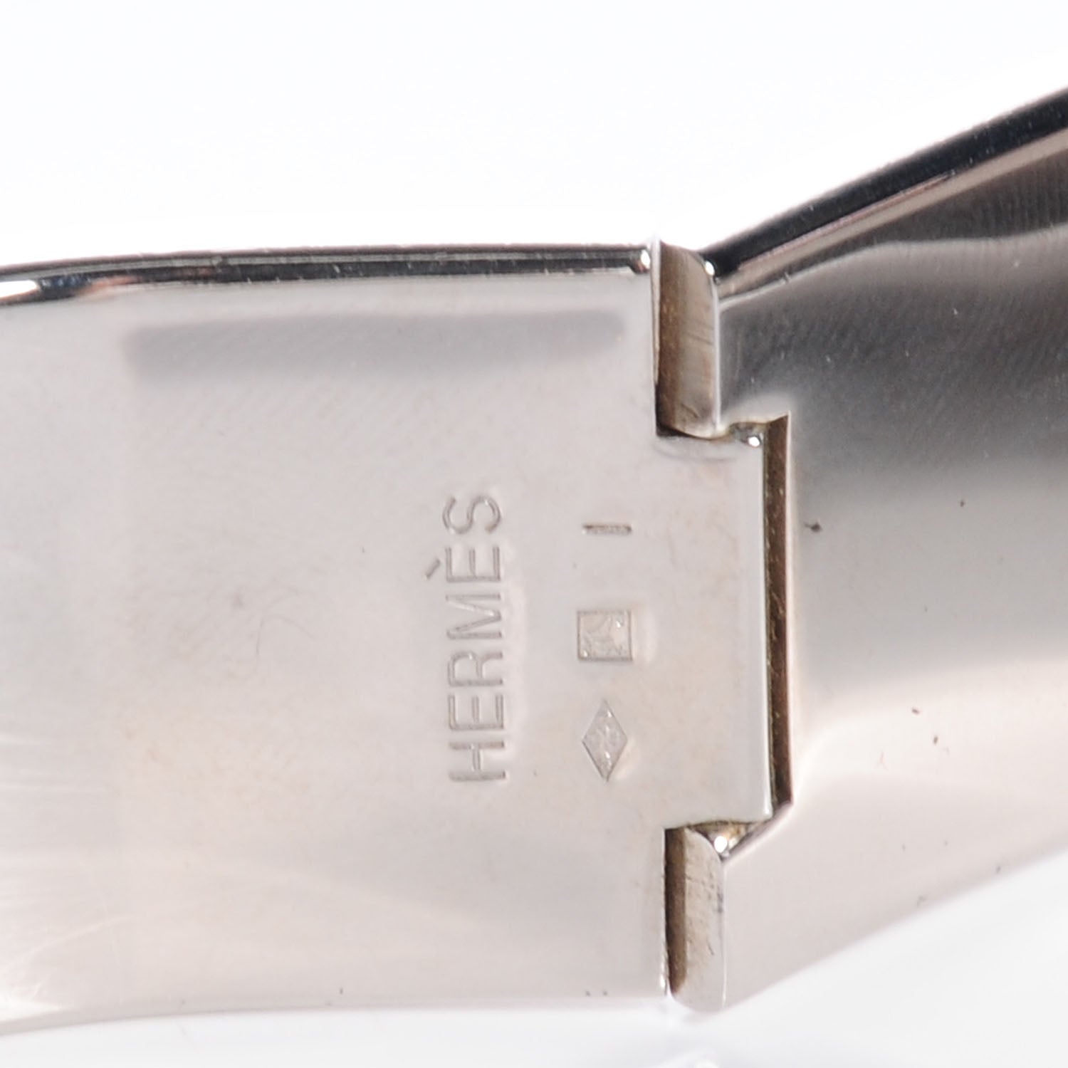 Hermes Enamel Wide Clic Clac H Bracelet GM White 4 of 5