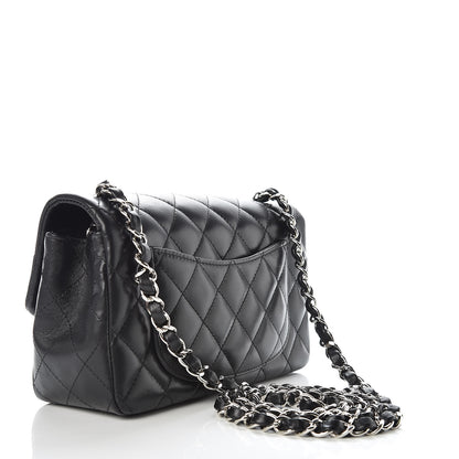 Chanel Lambskin Quilted Mini Rectangular Flap Black 3 of 10