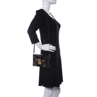 Louis Vuitton Monogram Taiga Studded Petite Malle Black 2 of 13
