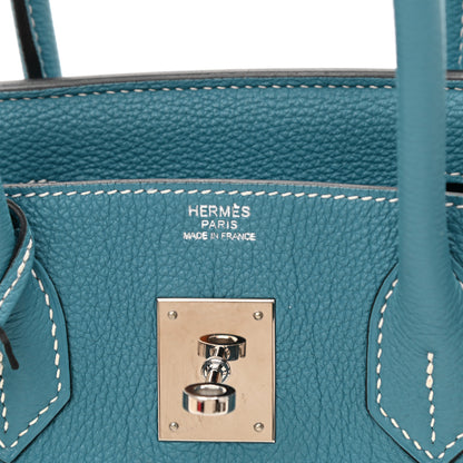 Hermes Togo Birkin 30 Blue Jean 6 of 13